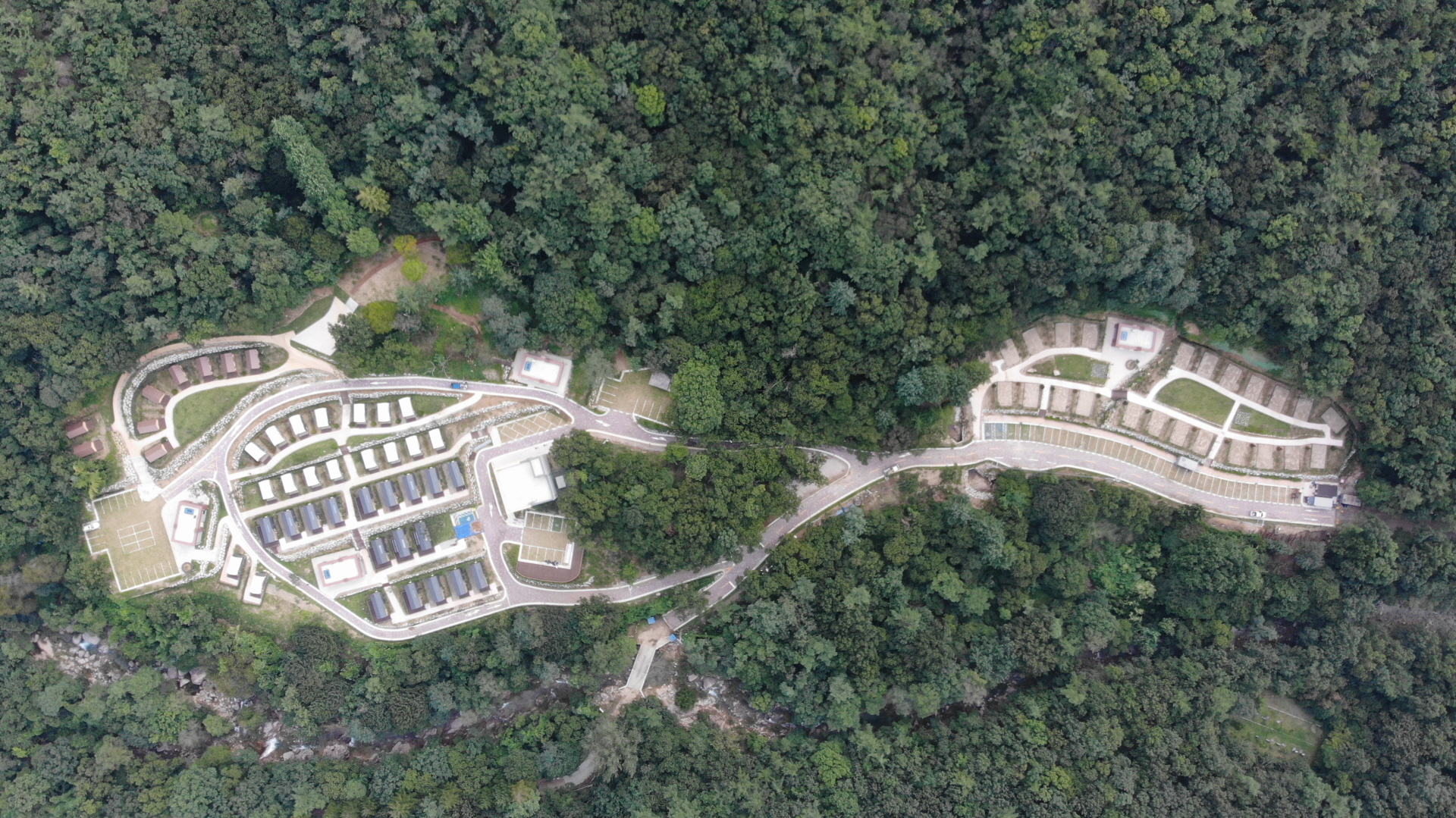 야영장 항공사진